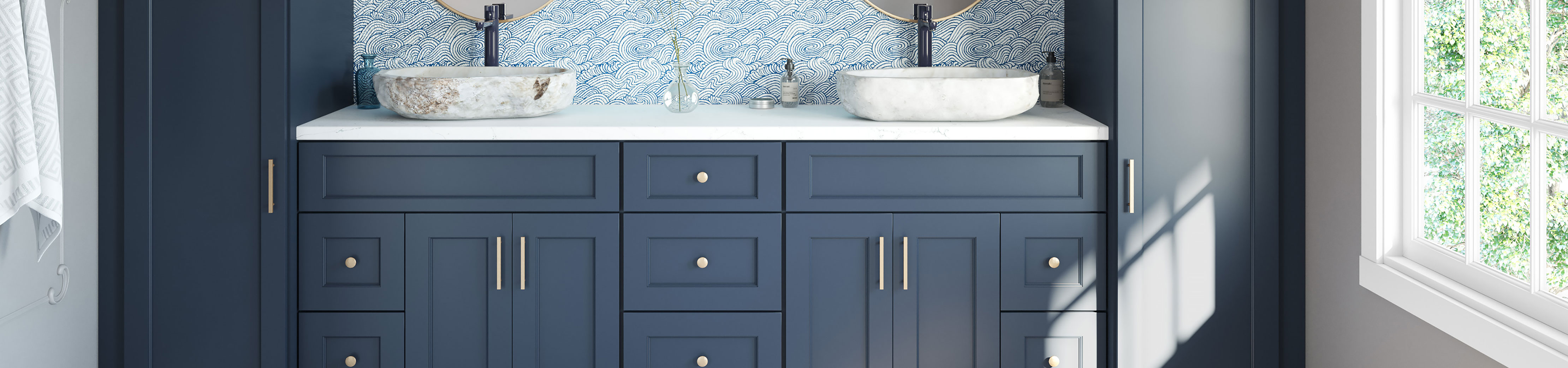 Famous Supply Cabinetry Options and Brand Blue Craft33 Vanity